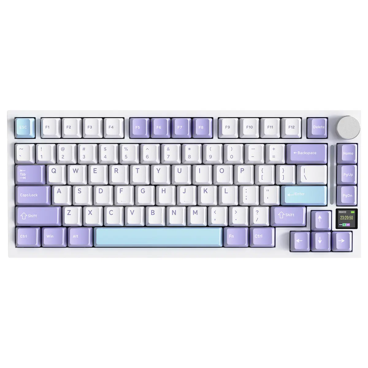 ATTACK SHARK X820 Ultra Mechanical Keyboard 75% Tri-Mode Starlight White