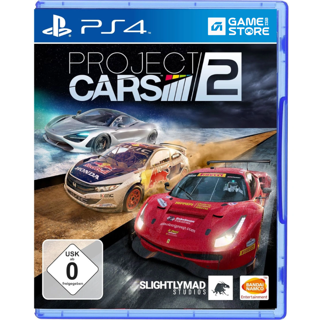 Project CARS PS4 racing game cover, racing simulator