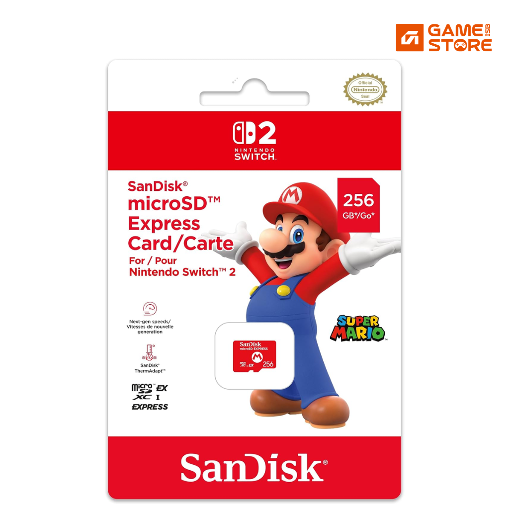 SanDisk 256GB microSD Express card for Nintendo Switch 2 memory card