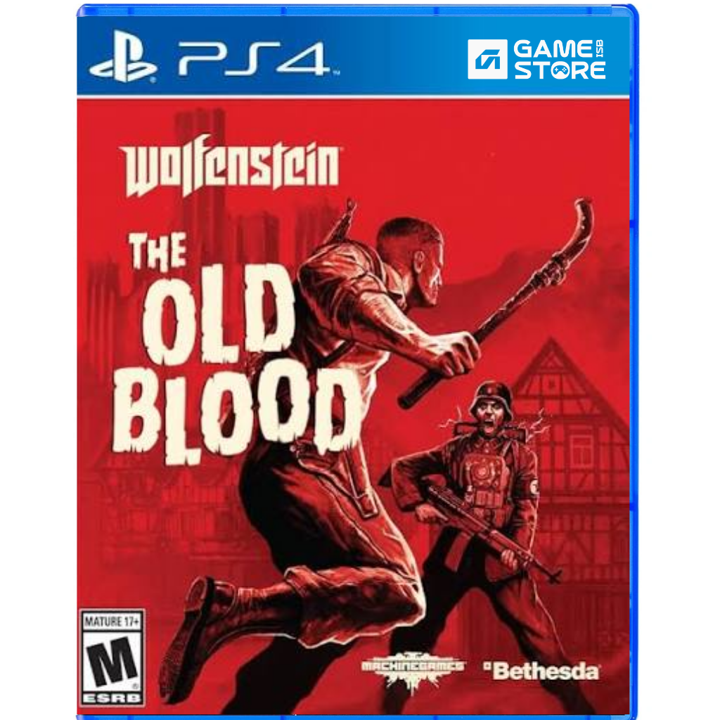 Wolfenstein The Old Blood PS4 used game case, first person shooter for PlayStation 4 in Pakistan