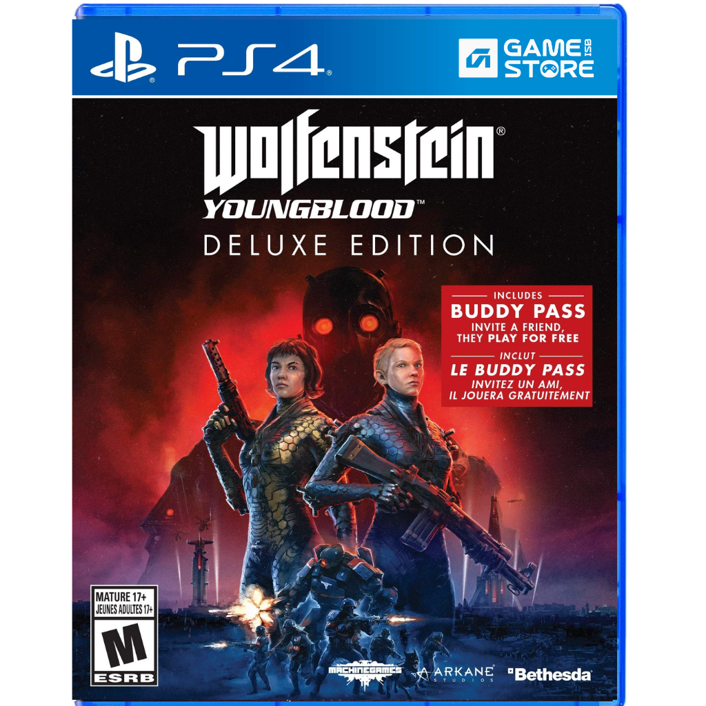 Wolfenstein Youngblood Deluxe Edition PS4 back cover details