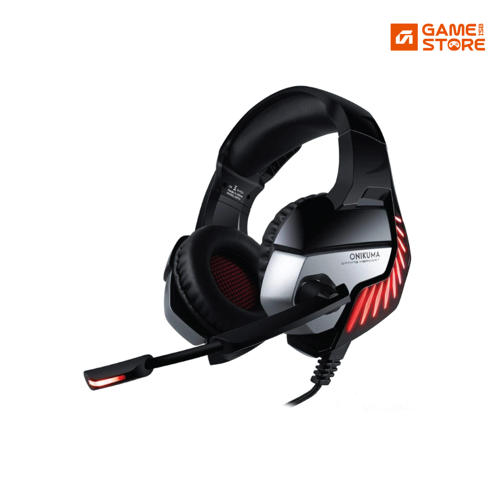 Onikuma K5 Pro gaming headset with blue LED lights for PS4, Xbox, PC and mobile