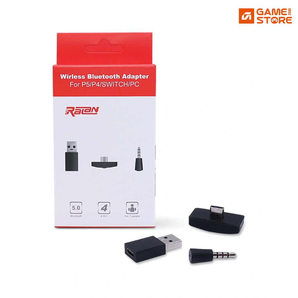 RALAN Bluetooth Dongle Adapter USB 5.0 plugged into a PS4 console, playstation accessories