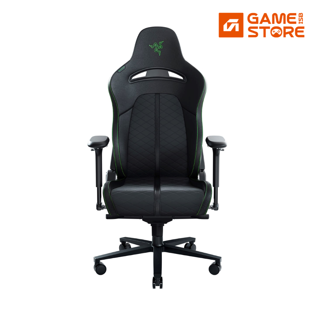 Razer gaming chair green black with pull out footrest, a colorful gaming chair price in Pakistan pick