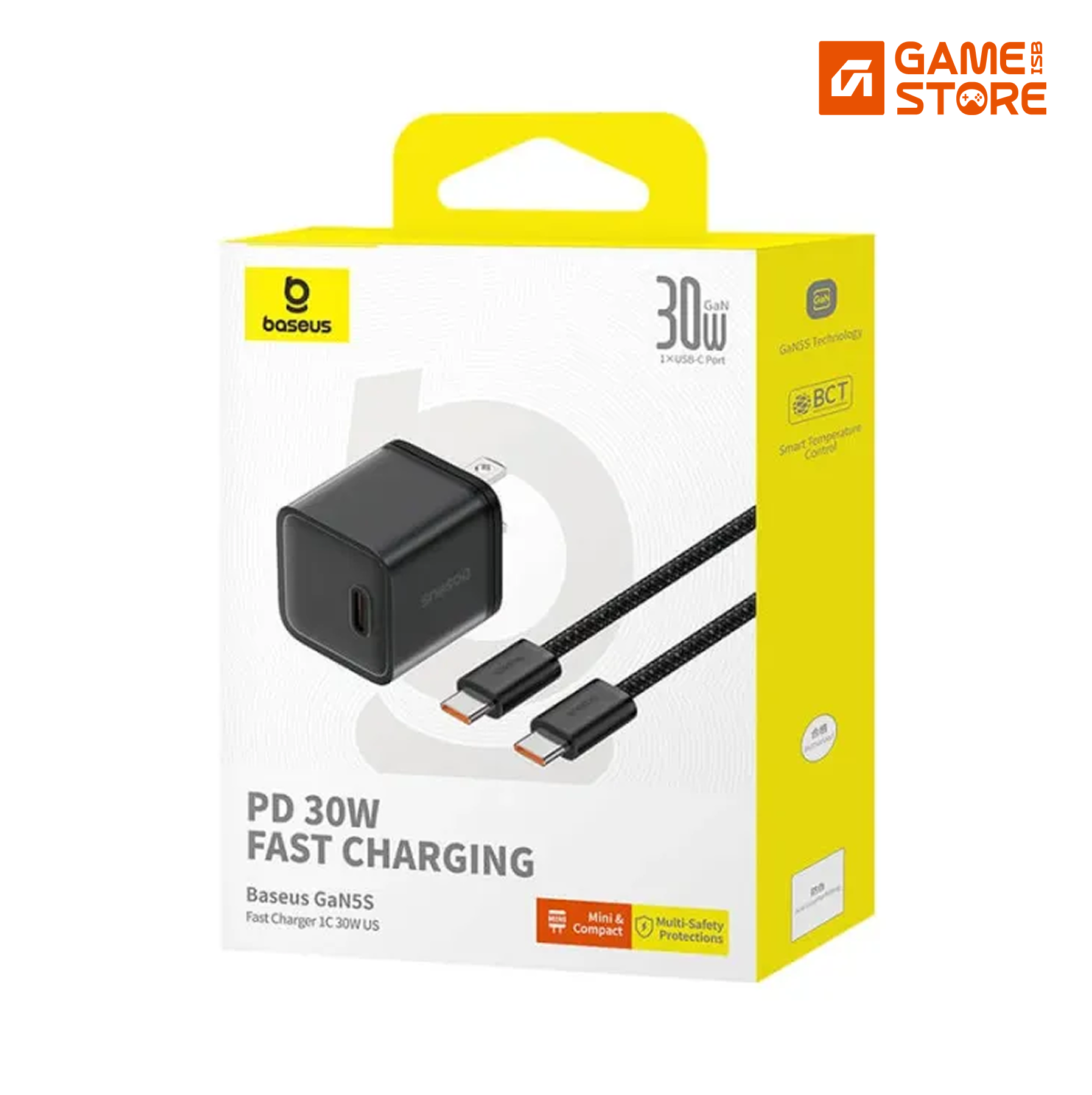 Baseus GaN5S Fast Charger 1C 30W US Type-C to Type-C