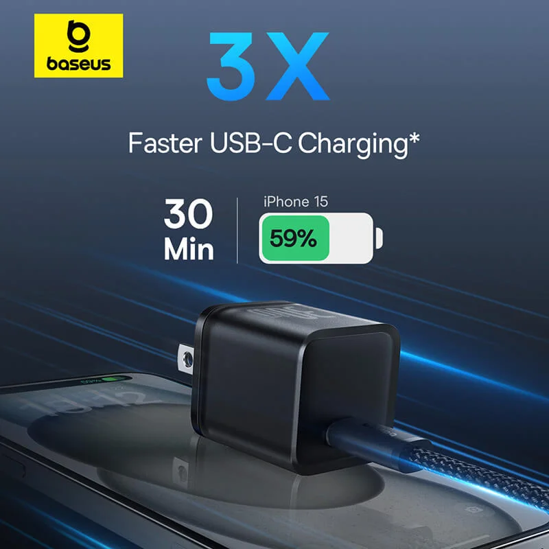 Baseus GaN5S Fast Charger 1C 30W US Type-C to Type-C