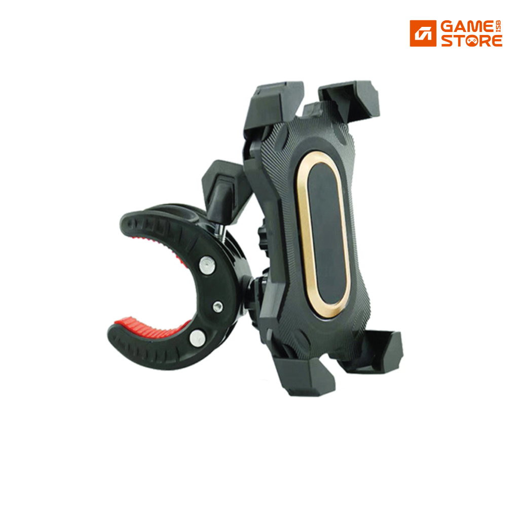 SH3135 mobile phone holder mounted on a bicycle handlebar
