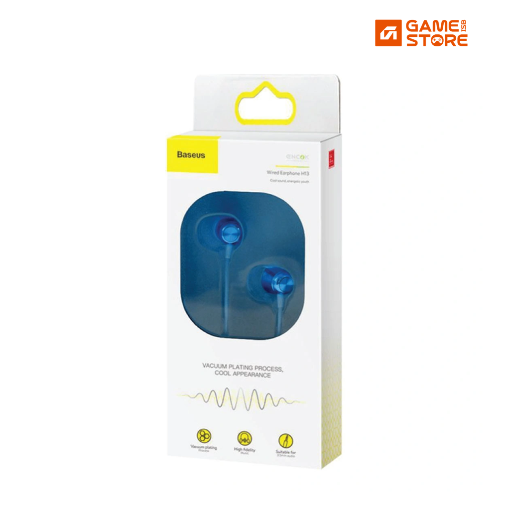 Baseus H13 3.5mm Wired Earphone with HD microphone front view