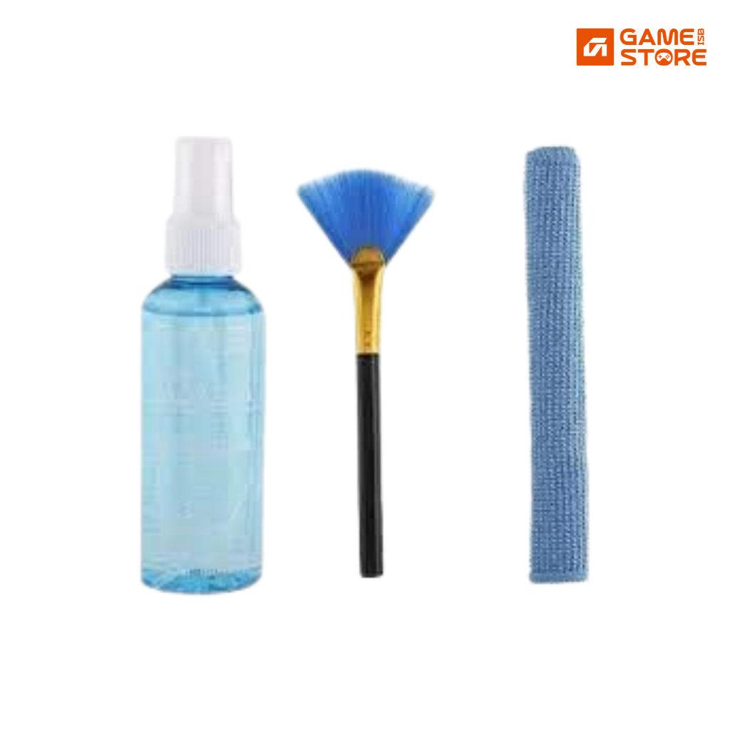 Cheneasy 3 in 1 screen cleaning kit with cloth, brush, and cleaning liquid