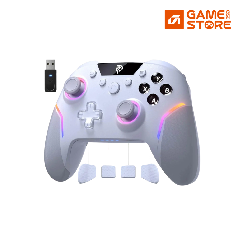 EasySMX X20 wireless gaming controller with mechanical buttons and RGB lighting, gaming controller price in Pakistan