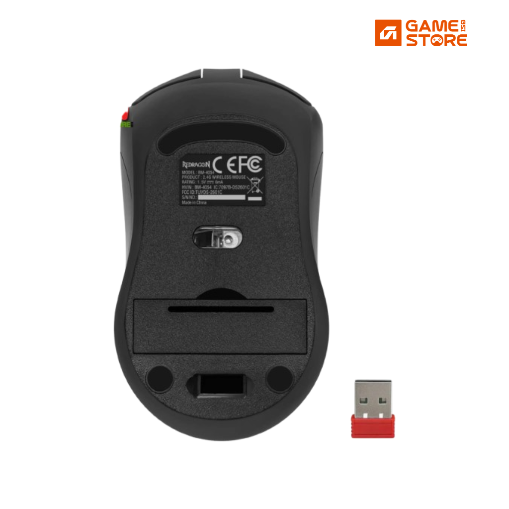 Redragon BM-4054 Wireless Optical Mouse, 4000 Dpi (Black)