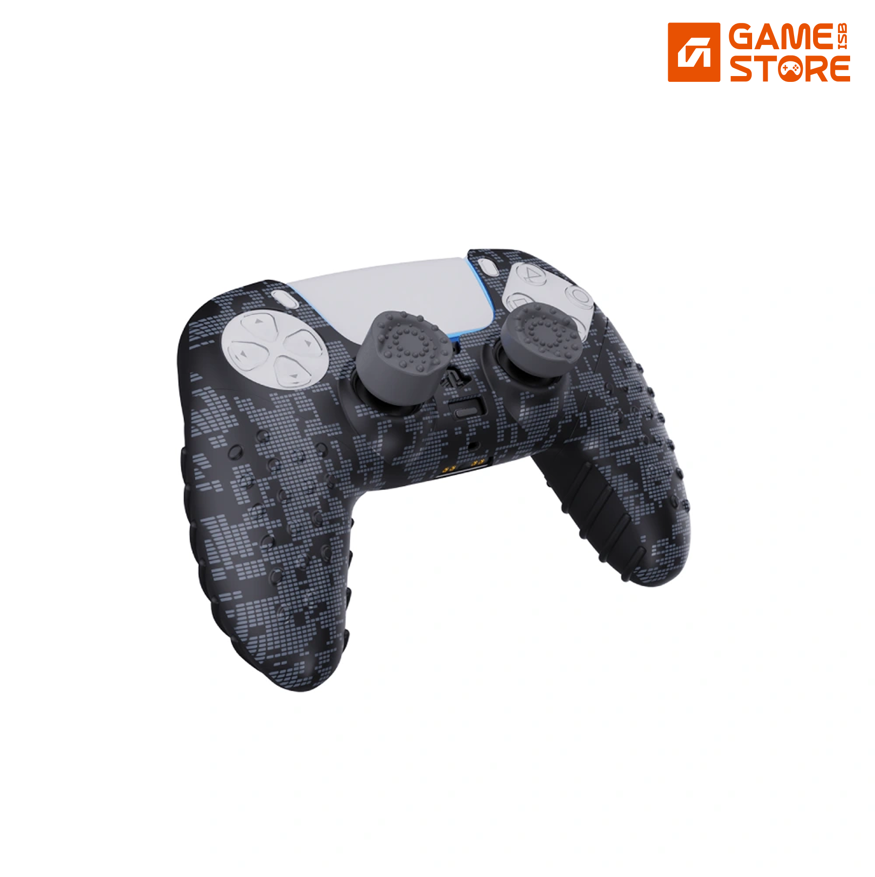 Sparkfox PS5 controller silicone grip pack and thumb caps in camo grey