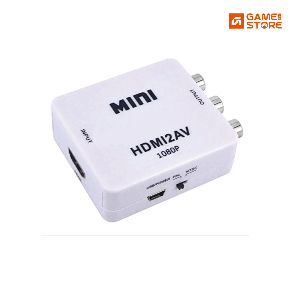 Mini HDMI2AV Upscaler 1080P HD video converter product shot