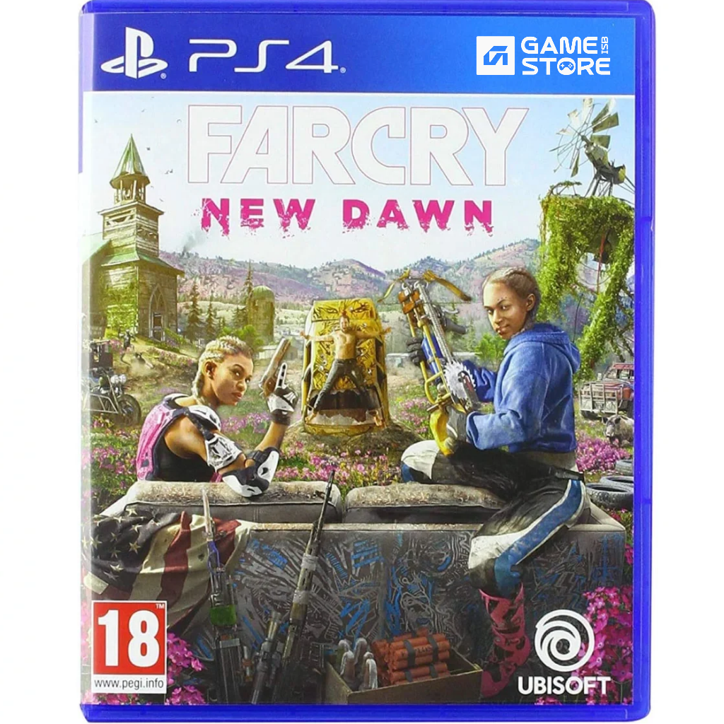 Far Cry New Dawn PS4 used game cover front neon