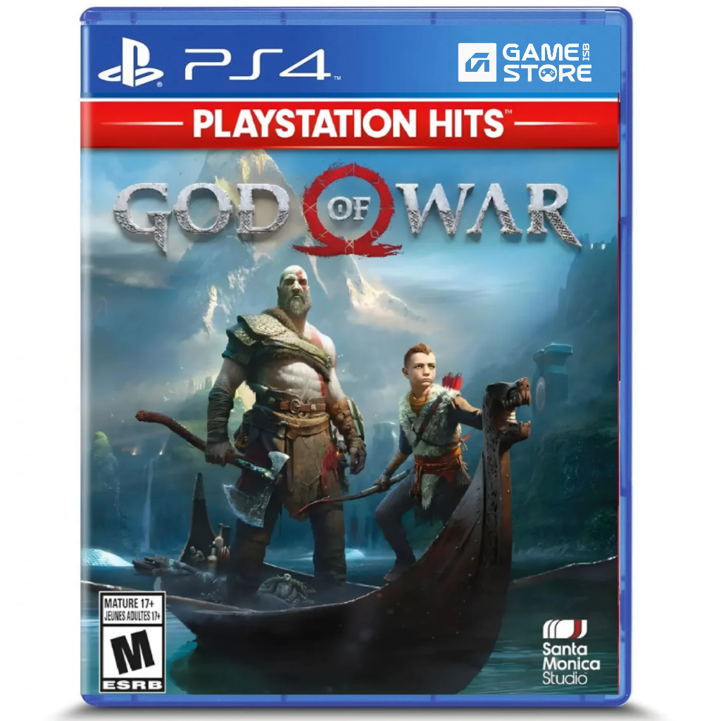 God of War PlayStation 4 game cover featuring Kratos and Atreus