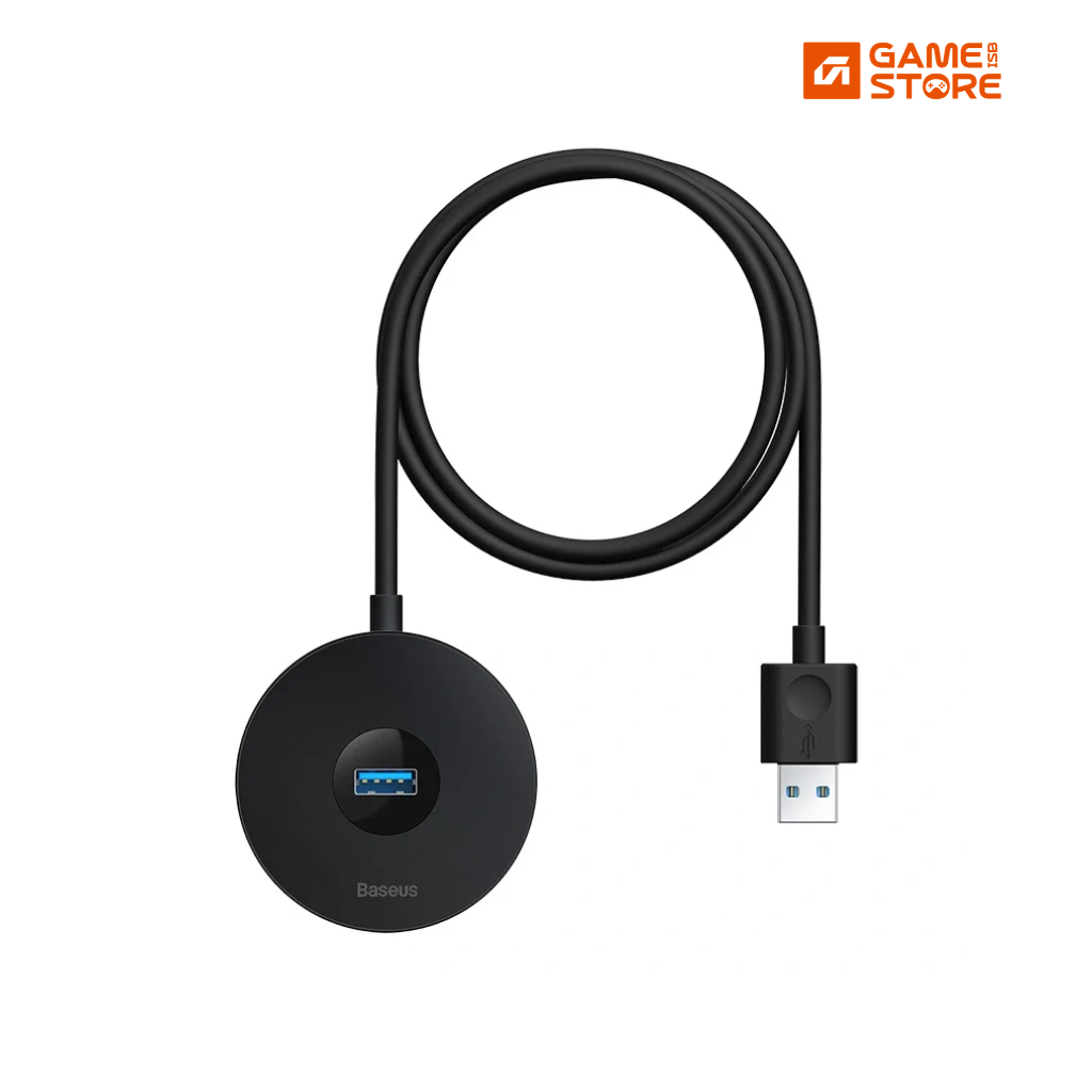 Baseus round box hub price in Pakistan – top view of ports