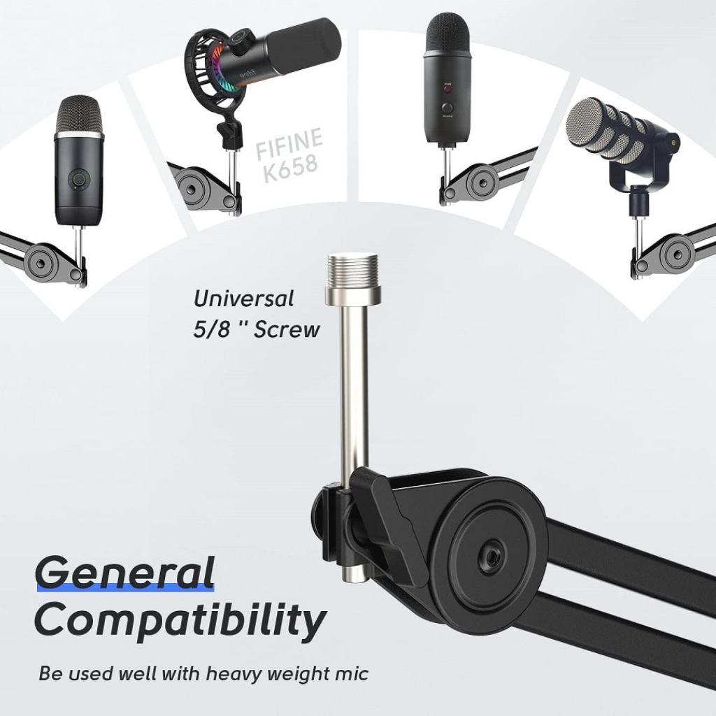 FIFINE BM63 Heavy Duty Microphone Arm Stand