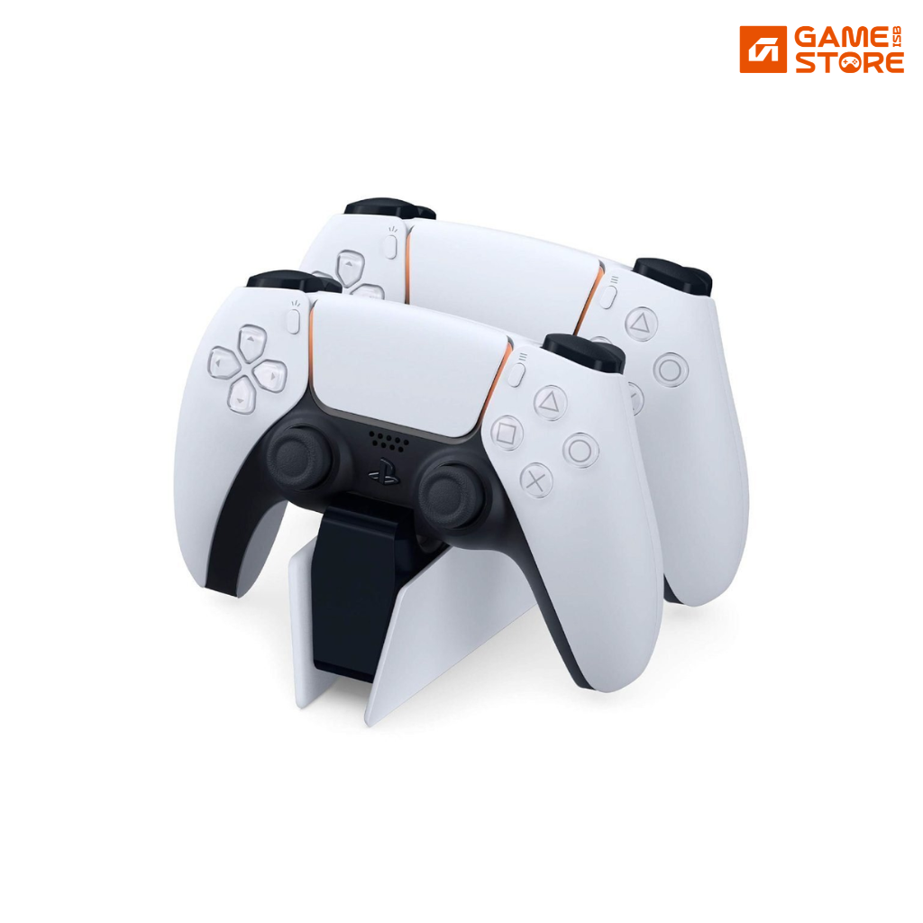 PS5 DualSense wireless charging station with two controller docks, PS5 controller charger