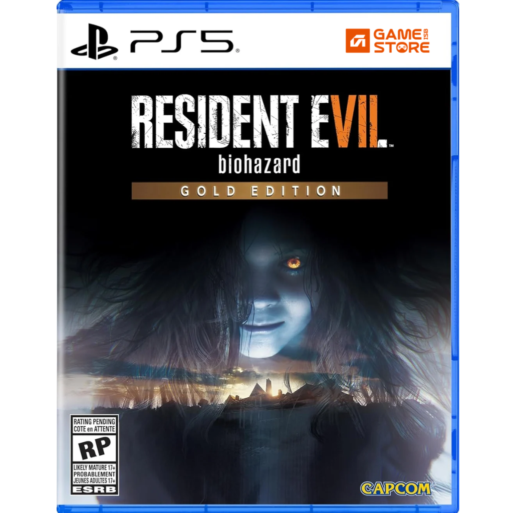 Resident Evil 7 Biohazard PS5 game case cover, a PS5 horror game set in a haunted Louisiana house