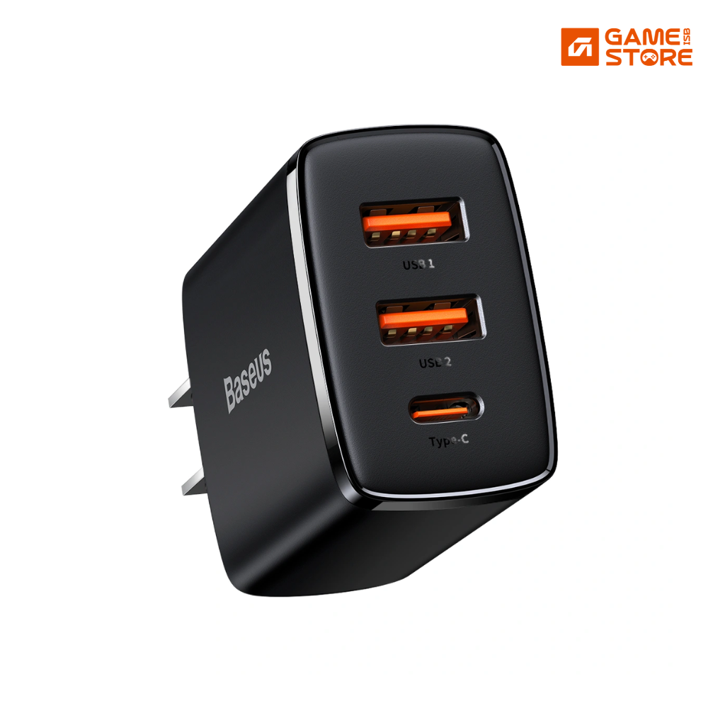 Baseus Compact Quick Charger 2U+C 30W US black wall charger
