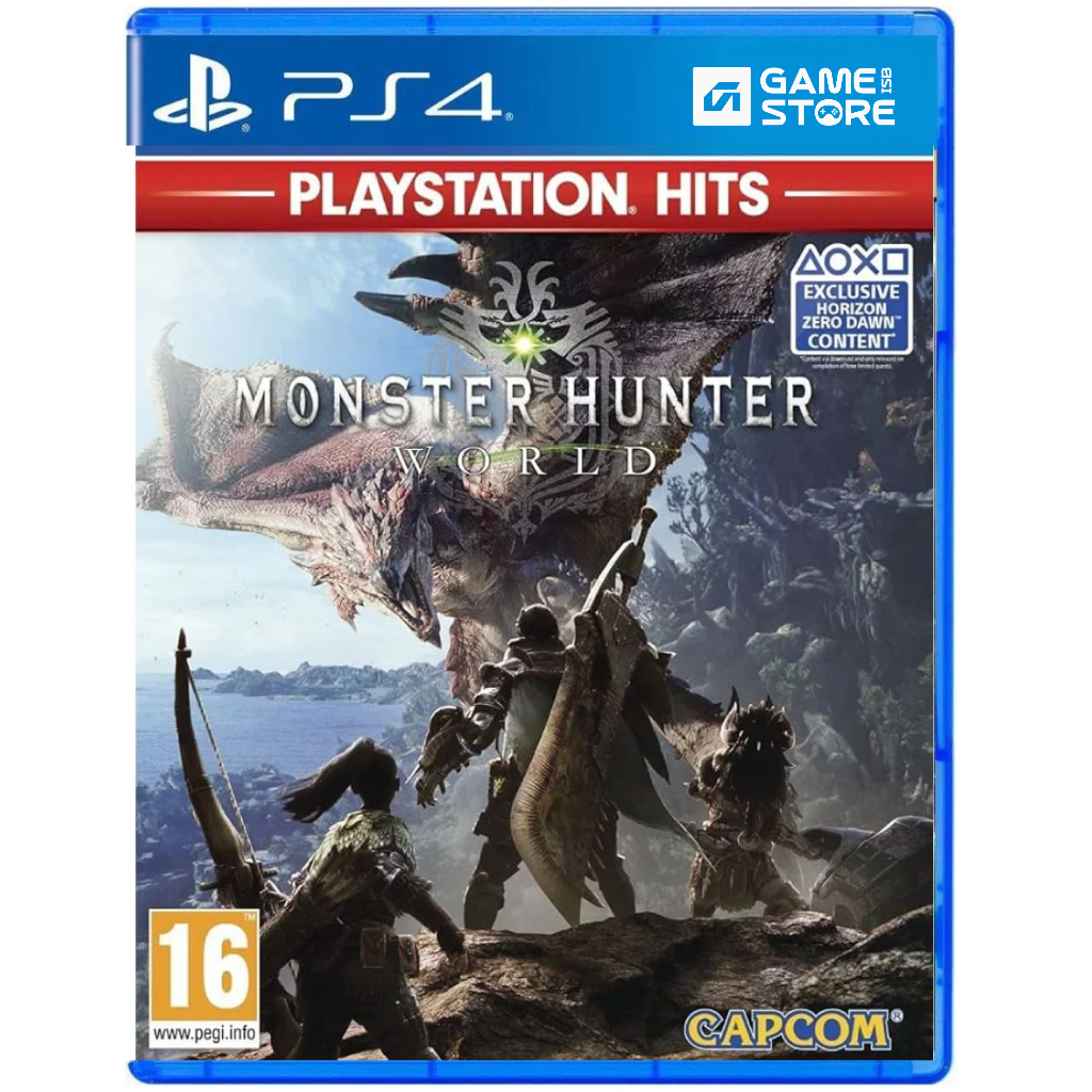 Monster Hunter World PS4 used game case front cover