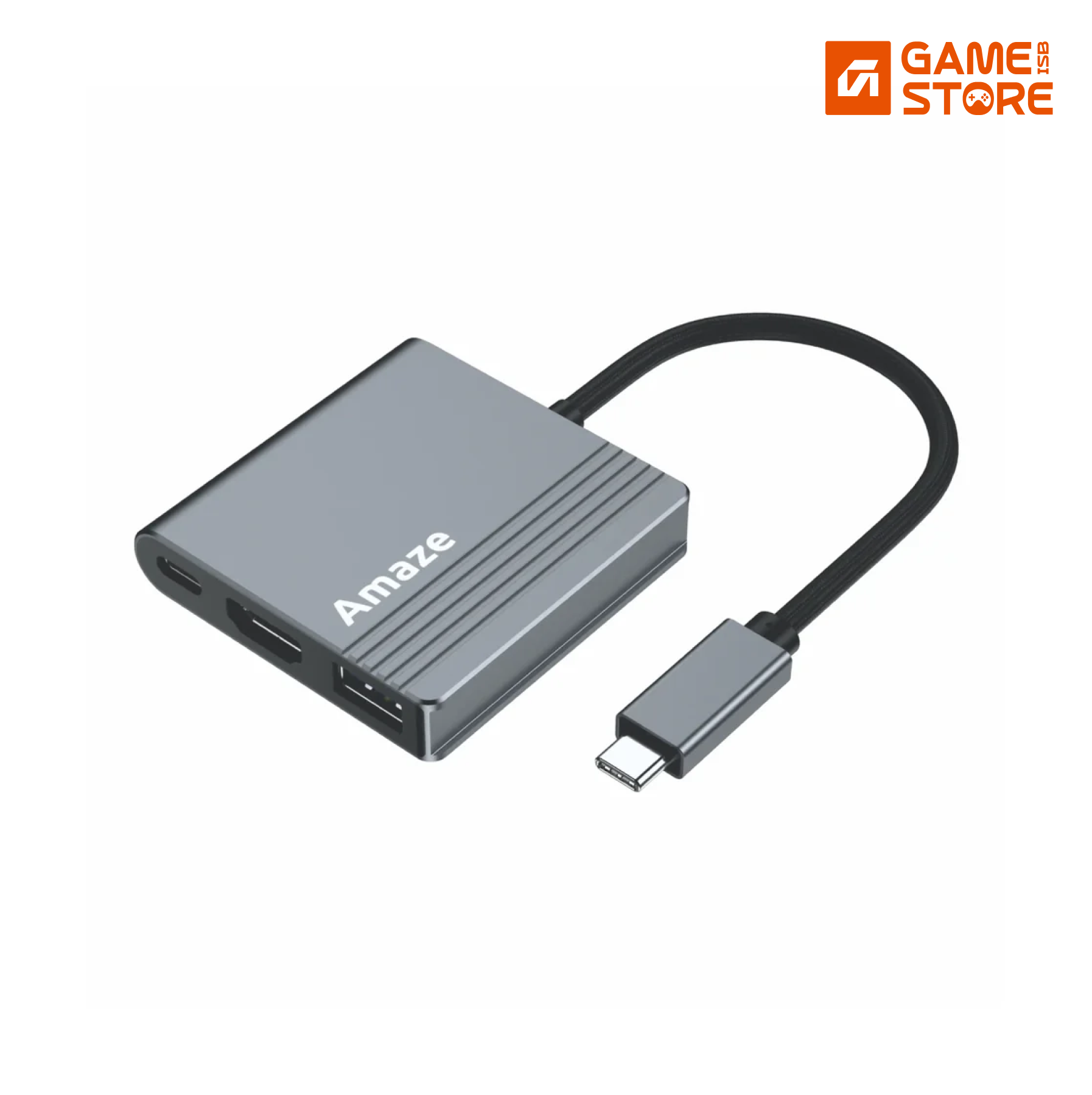 Amaze A320 Type-C to HDMI 4K USB 3.0 AND Type-C PD 100 Watt 3-in1 Aluminum Alloy Multiport Hub HDMI 4k @ 30hz Display