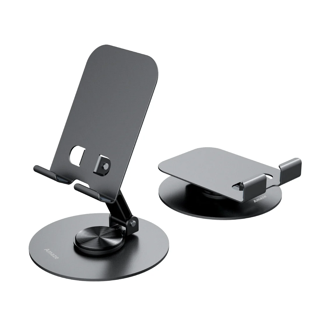 Amaze 360 Degree Metallic Desktop Mobile Holder A560 – Gray