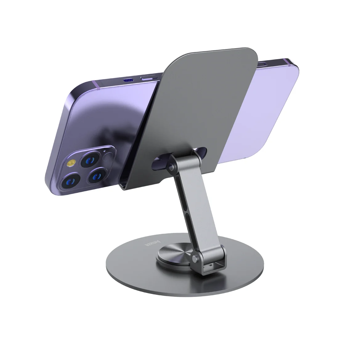 Amaze 360 Degree Metallic Desktop Mobile Holder A560 – Gray