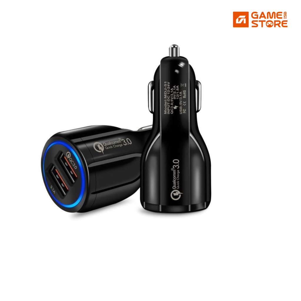 LZ-03 3.1A dual USB car charger black design