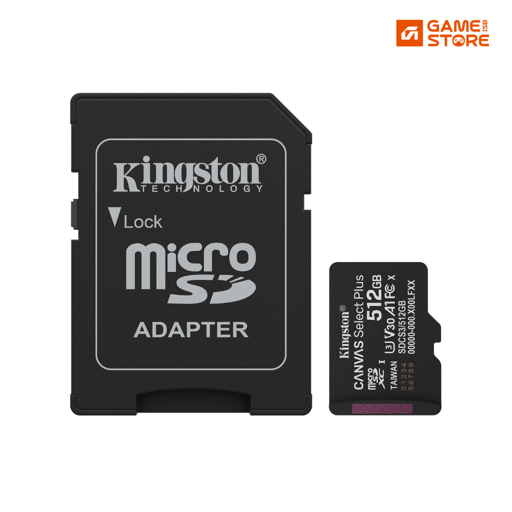 Kingston Canvas Select Plus 512GB MicroSD card with adapter, 512GB memory card Pakistan