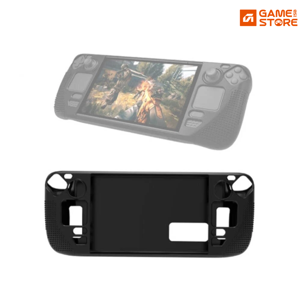 PGTECH Game Console Silicone Case With Anti-Slip Particles for Steam Deck(Black)