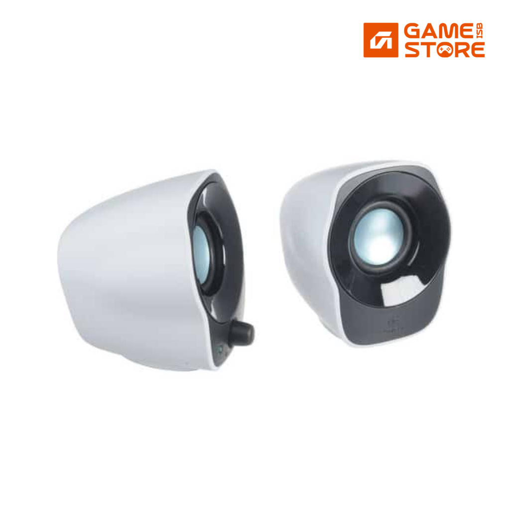 Logitech Z120 USB wired speaker pair on desk