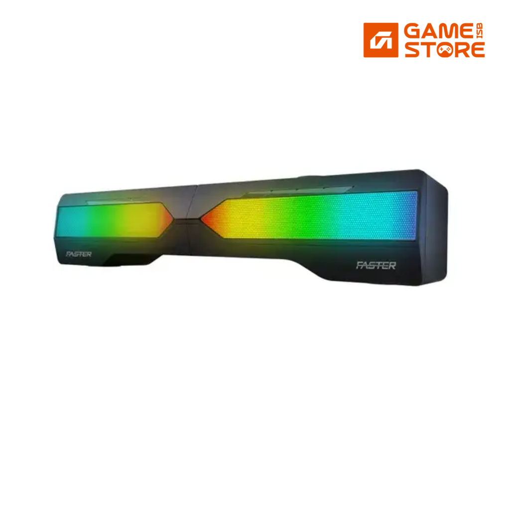 Faster G2000 RGB Lighting Dual Gaming Wireless Speaker with detachable design and Bluetooth connectivity for gaming setups