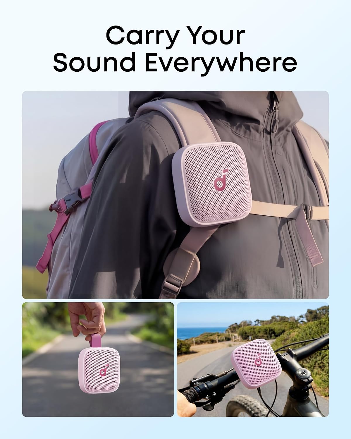 Anker Soundcore Boom Go 3i Portable Bluetooth Speaker | Pink