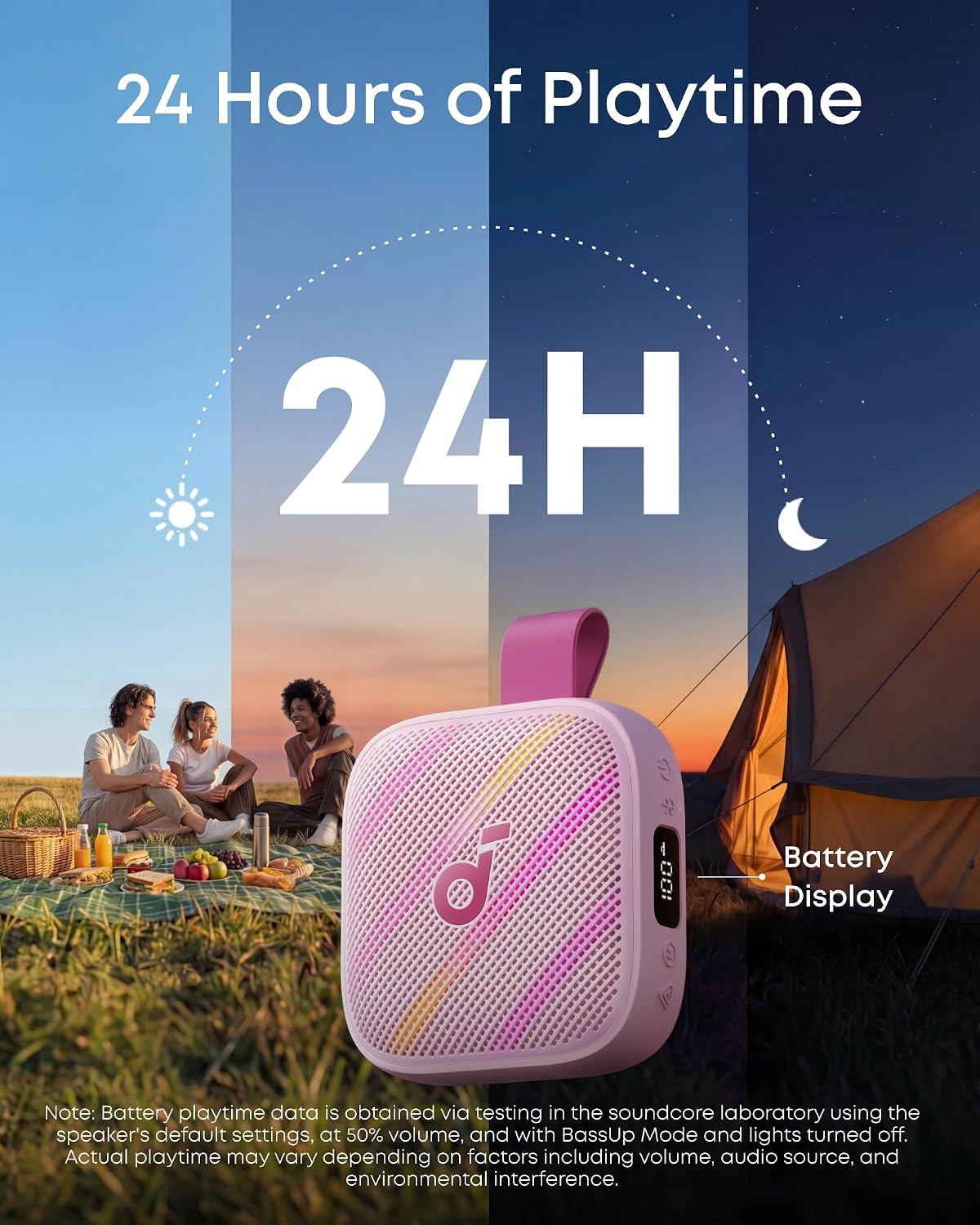 Anker Soundcore Boom Go 3i Portable Bluetooth Speaker | Pink