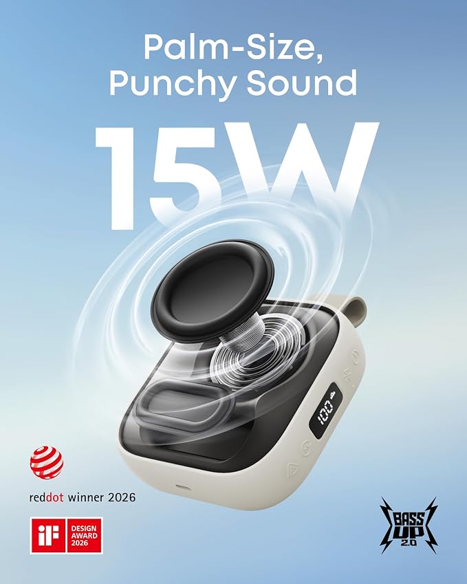 Anker Soundcore Boom Go 3i Portable Bluetooth Speaker | Beige