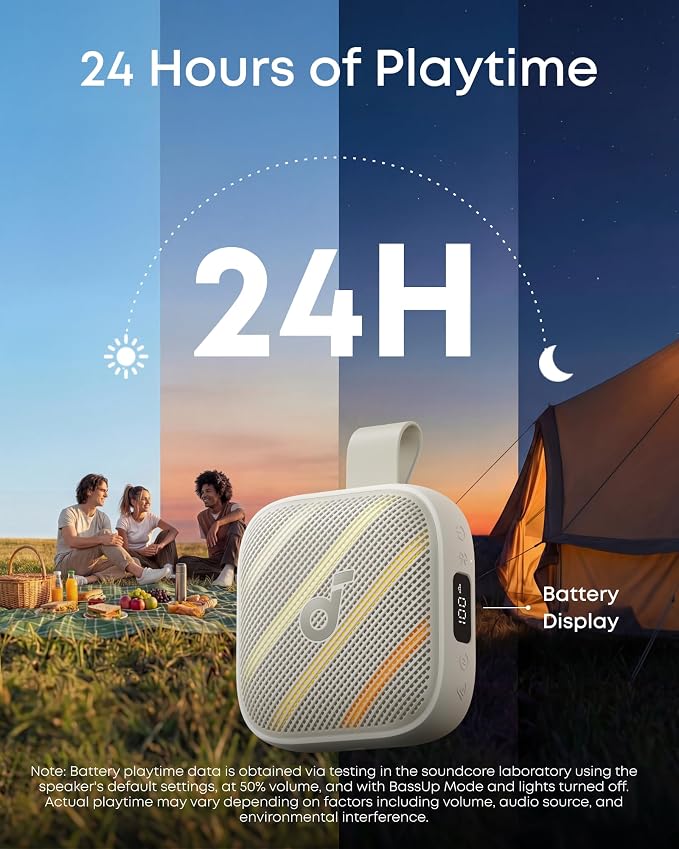Anker Soundcore Boom Go 3i Portable Bluetooth Speaker | Beige