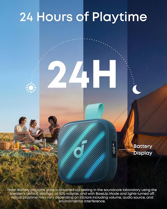 Anker Soundcore Boom Go 3i Portable Bluetooth Speaker | Blue