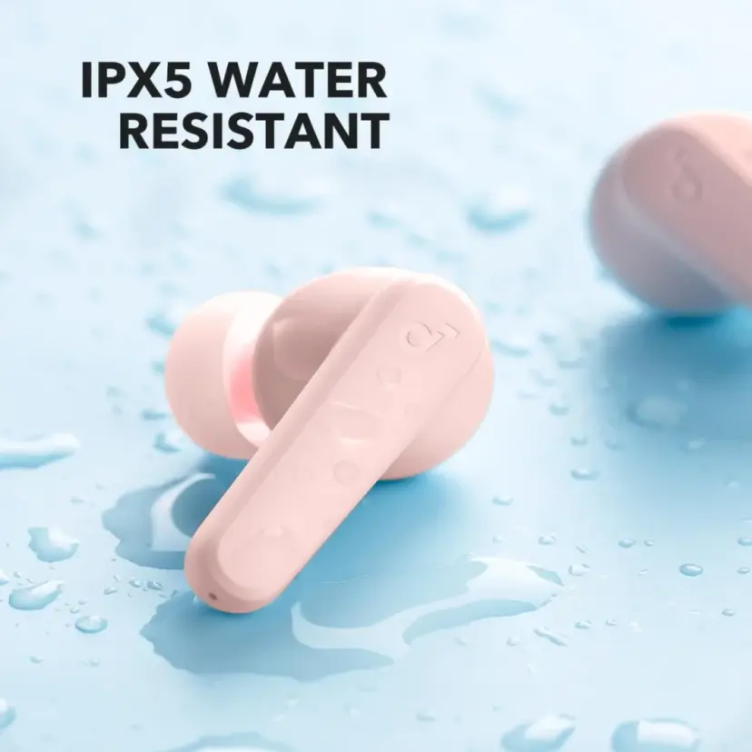 ANKER Soundcore R50i True Wireless in-Ear Earbuds with 30H+ Playtime, Clear Calls & High Bass, IPX5, Soundcore Connect App with 22 Preset EQs | Pink