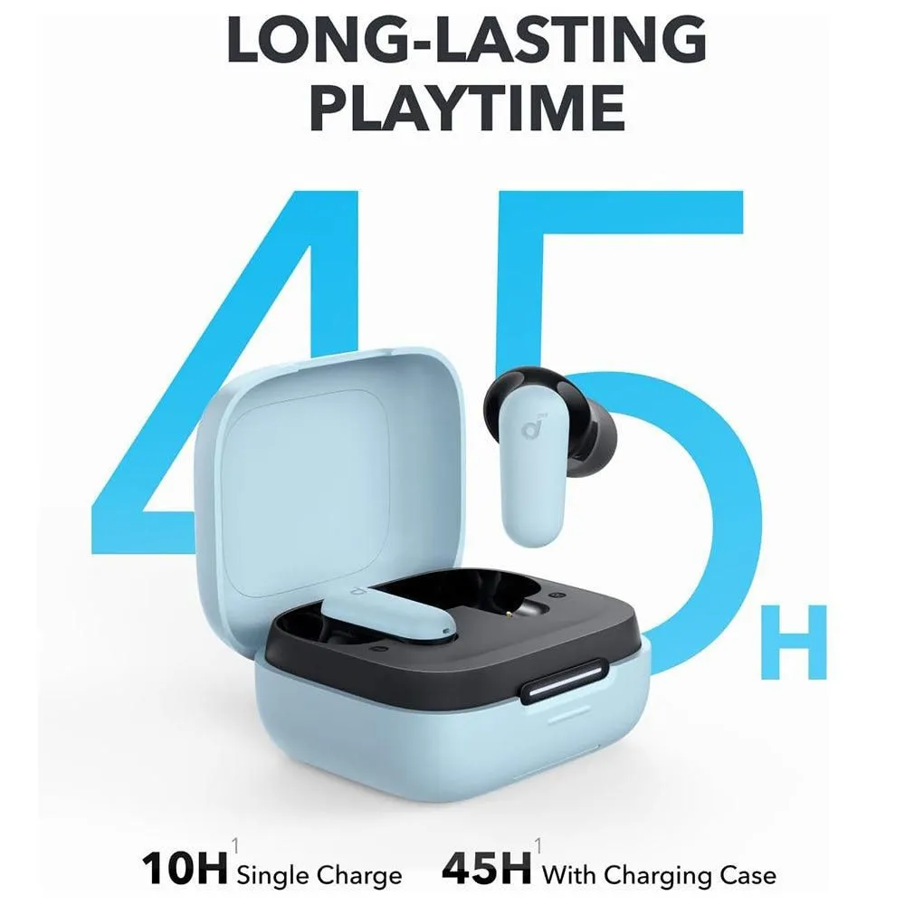 Anker Soundcore R50i NC Noise Cancelling Earbuds with Bluetooth 5.4 & Upto 45 Hours Playtime | Blue