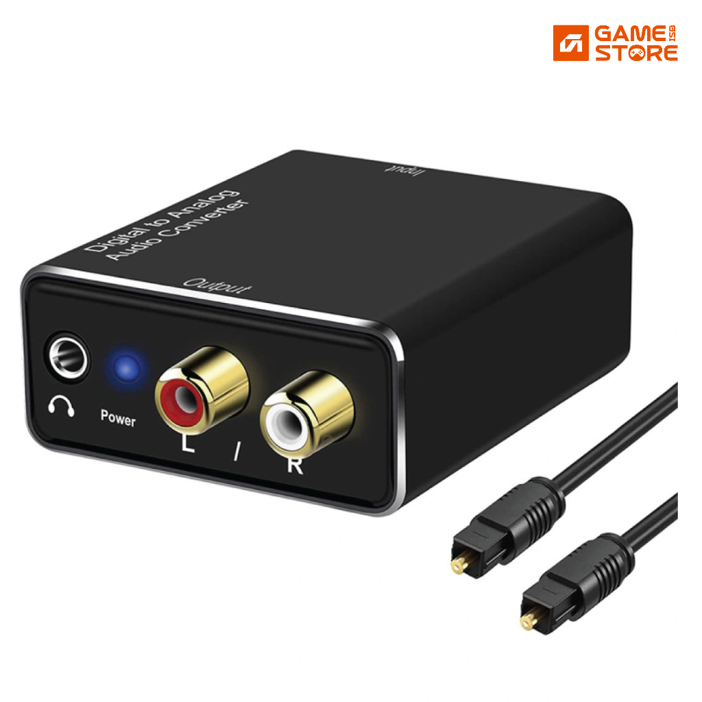 Digital to Analog Audio Converter DAC SPDIF Optical RCA front view