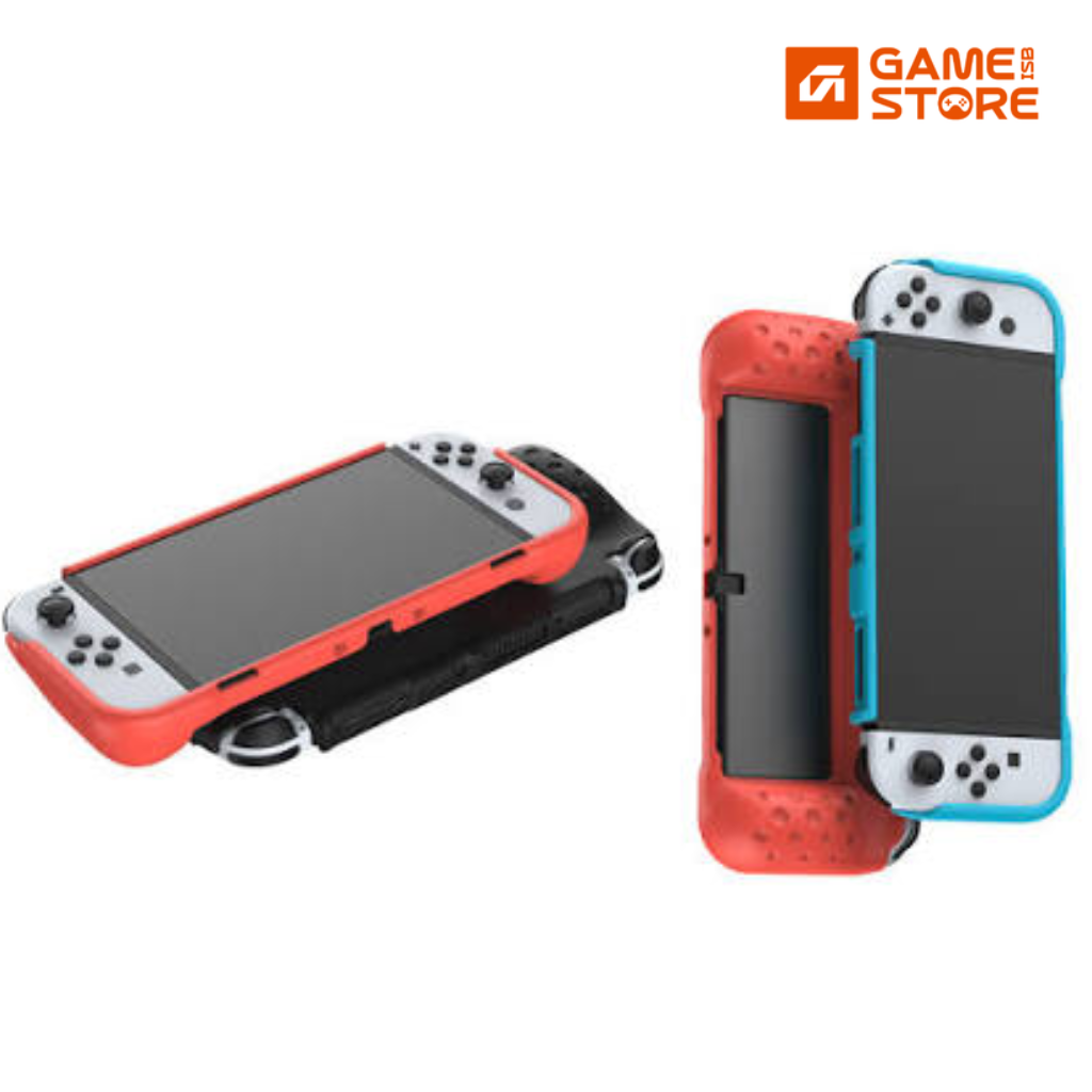 Switch OLED TPU protective sleeve installed on console