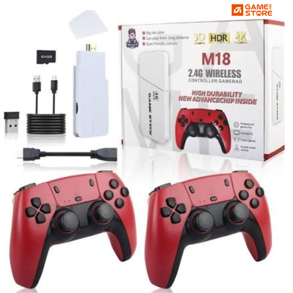 M18 Retro Gaming Console with 4K Ultra HD game stick