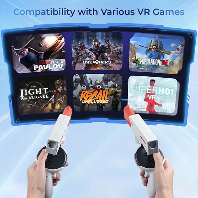 LICHIFIT Magnetic VR Gun Pistol Model Controller Holder for Meta Quest 3S / Quest 3 Handle Quick Release Shooting Bracket Stand for Oculus Quest 3S Shooting Game Accessories Click to see full view Magnetic VR Gun Pistol Model Controller Holder for Meta Quest 3S / Quest 3 Handle Quick Release Shooting Bracket Stand for Oculus Quest 3S Shooting Game Accessories