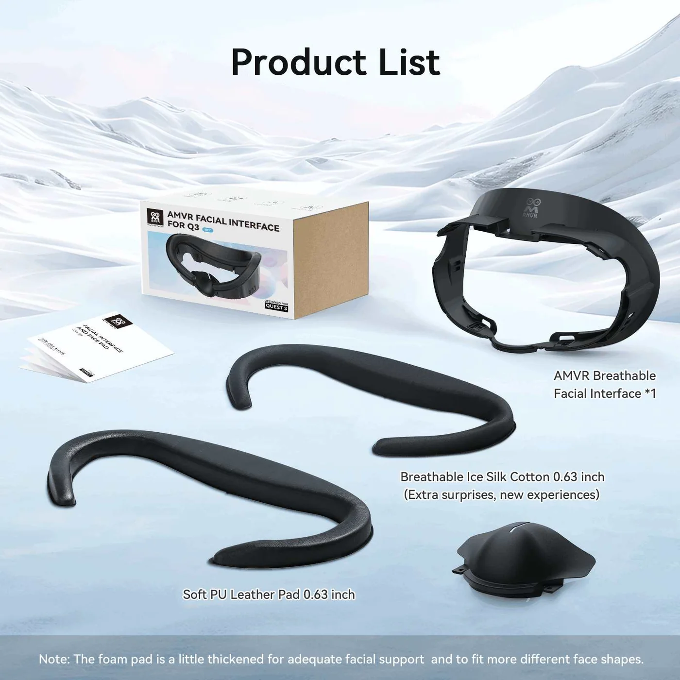 AMVR Q3FC1 Ventilated Facial Interface for Quest 3