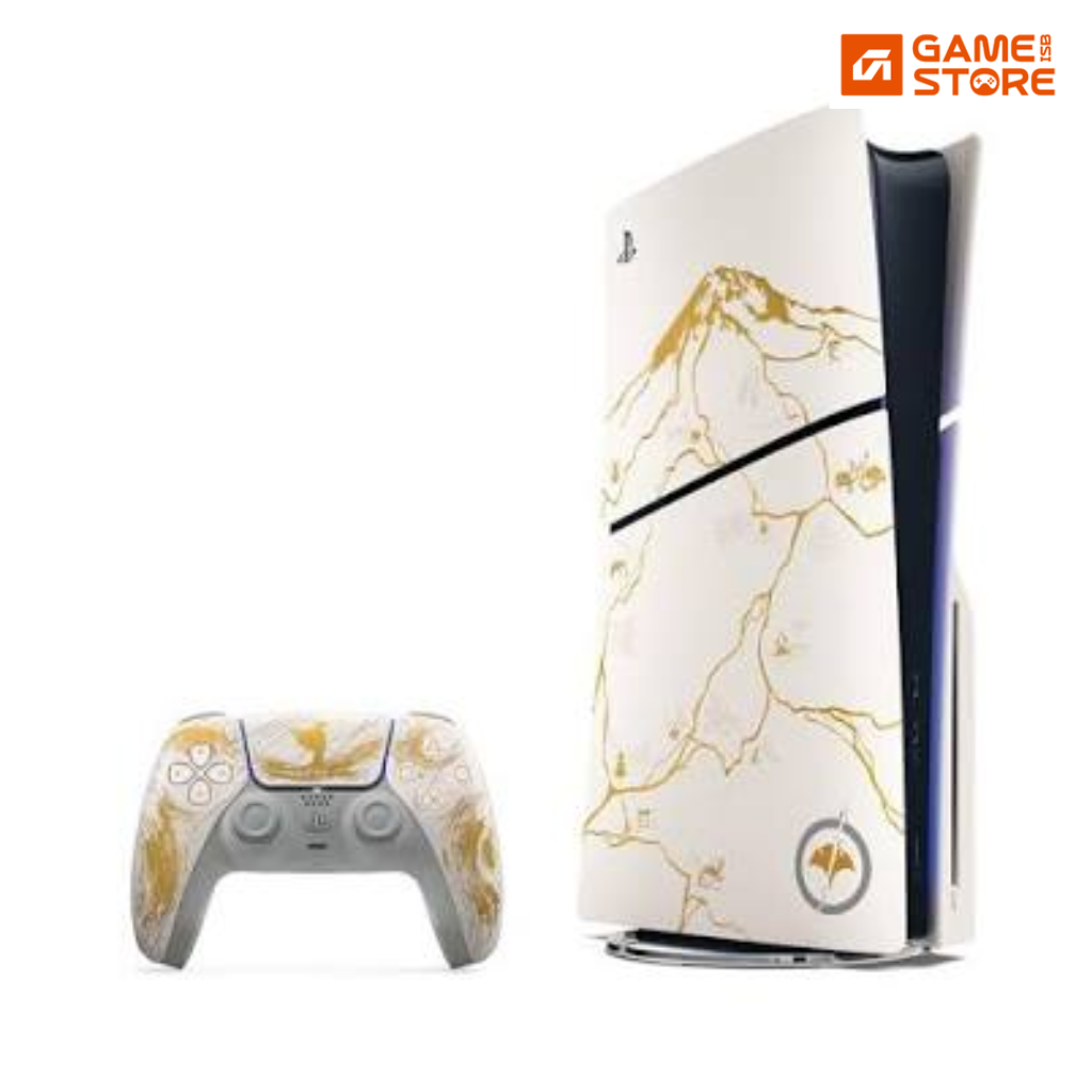PlayStation®5 Ghost of Yōtei Gold Limited Edition console with included Ghost of Yōtei game
