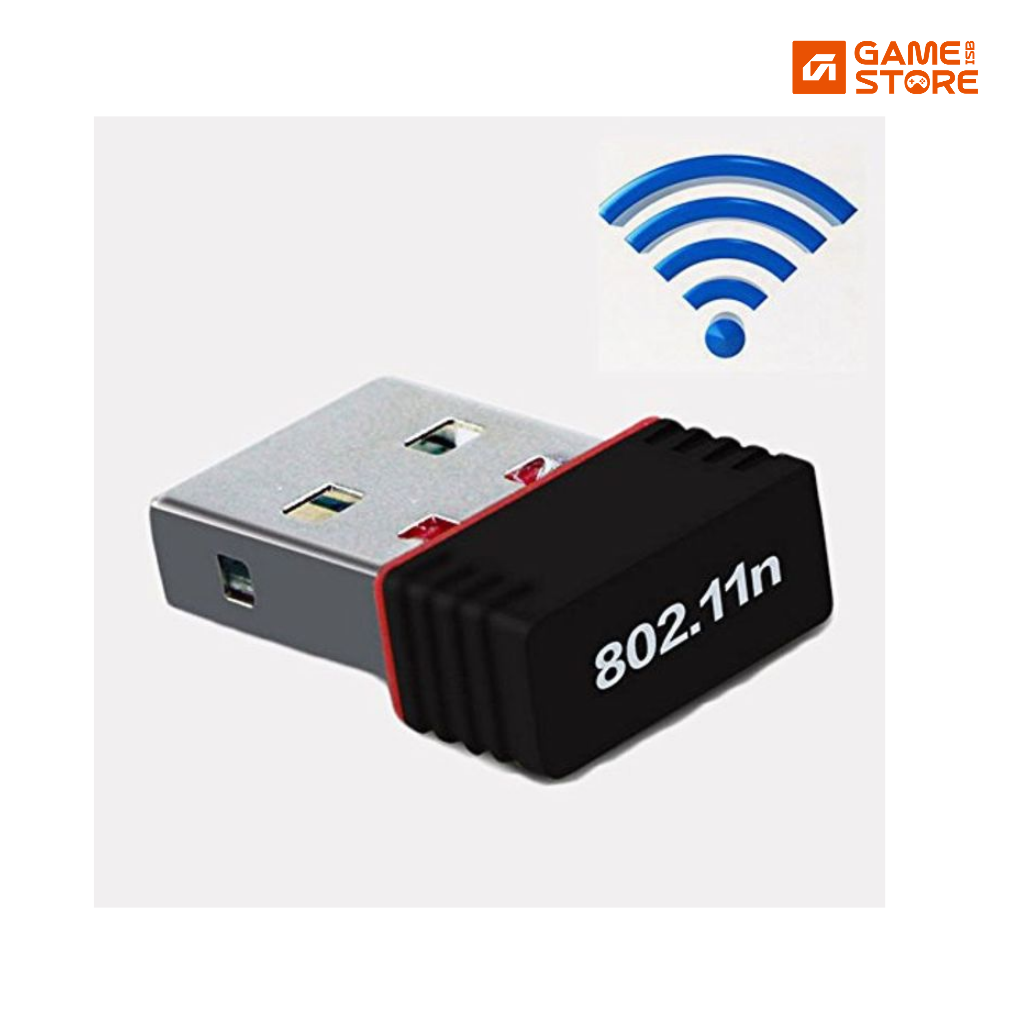 Alfa Mini WiFi Adapter 300Mbps USB stick plugged into a laptop