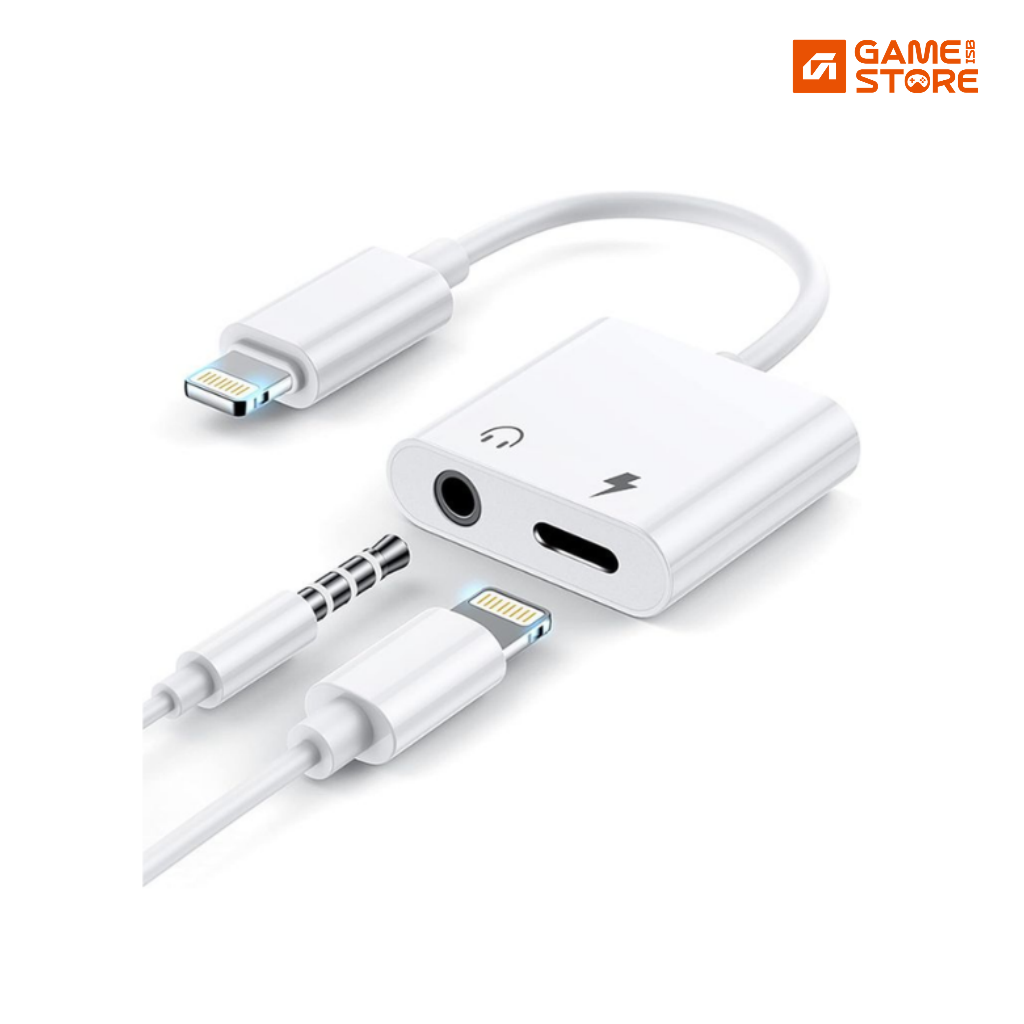 Lightning to 3.5mm Adapter MH030 with headphone jack and Lightning charging port
