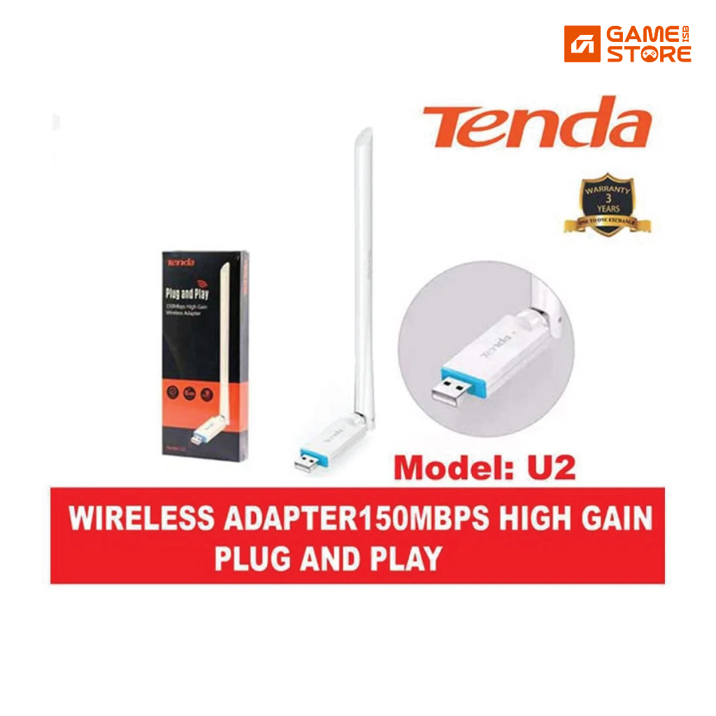 Tenda U2 150Mbps wireless USB adapter front view