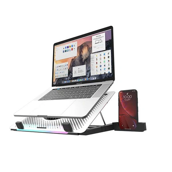 Darkflash G200 Plus lightstrip laptop cooler silver RGB cooling pad Pakistan